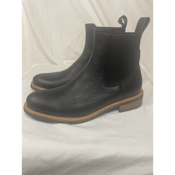 Nisolo Chelsea Boots Womens Size 8.5 Us Carmen Black Leather Ankle Pull On - Picture 2 of 8